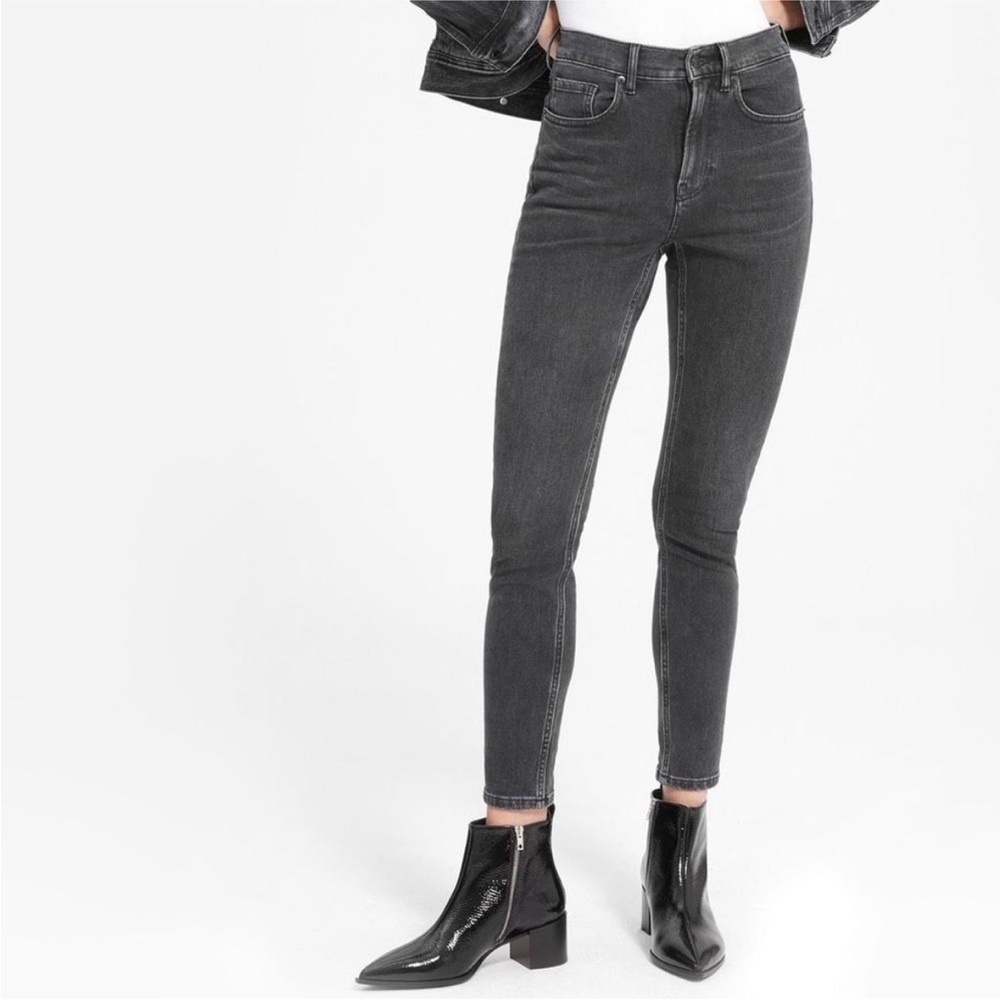 Anthropologie Everlane High Rise Black Denim Skinny Jeans